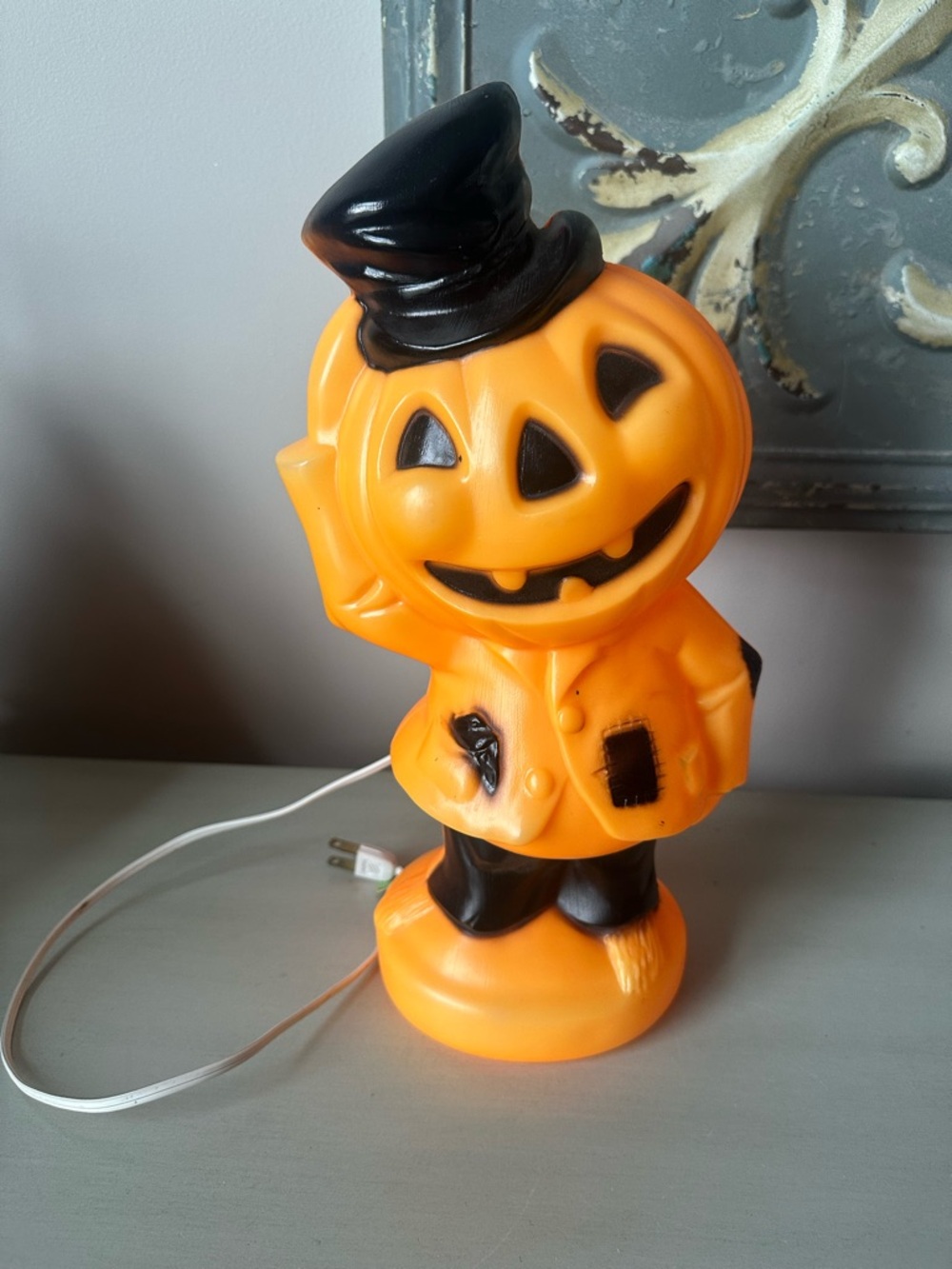 Vintage Empire Jack o lantern man table top blow mold